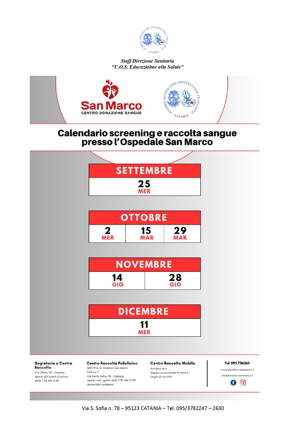 locandina screening donazione sangue jpg